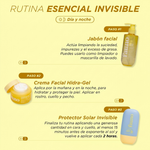 Limpia profundamente sin resecar, hidrata sin sensación pesada y protege con un acabado totalmente invisible.