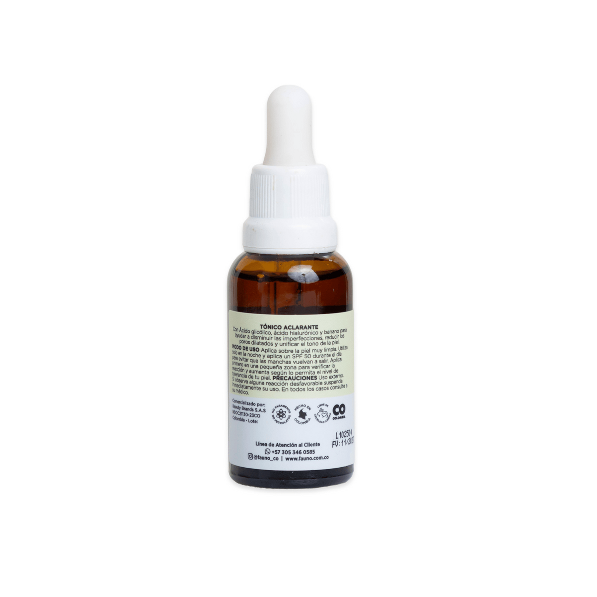 Tónico Aclarante Ácido Glicólico y Banano 30ml