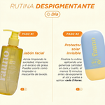 Su fórmula combina limpieza suave, exfoliación progresiva y protección solar invisible para garantizar resultados reales sin irritaciones. 