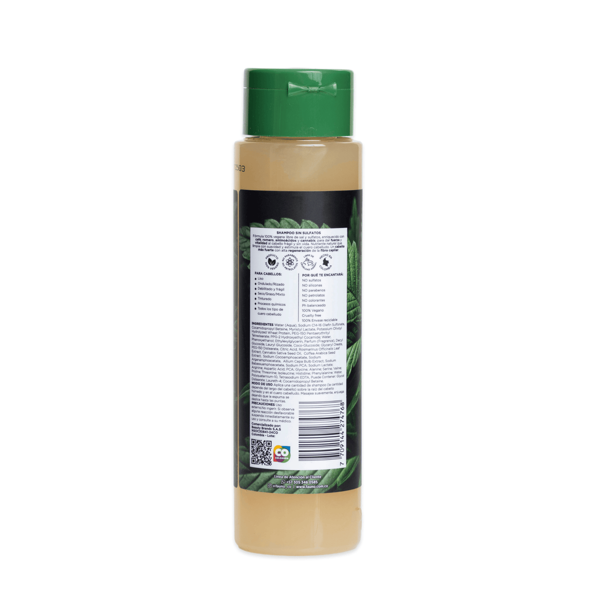 Shampoo sin Sulfatos Fuerza y Reparación 400ml